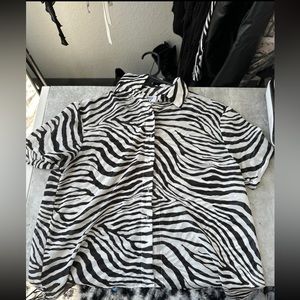 princess polly zebra mesh t shirt